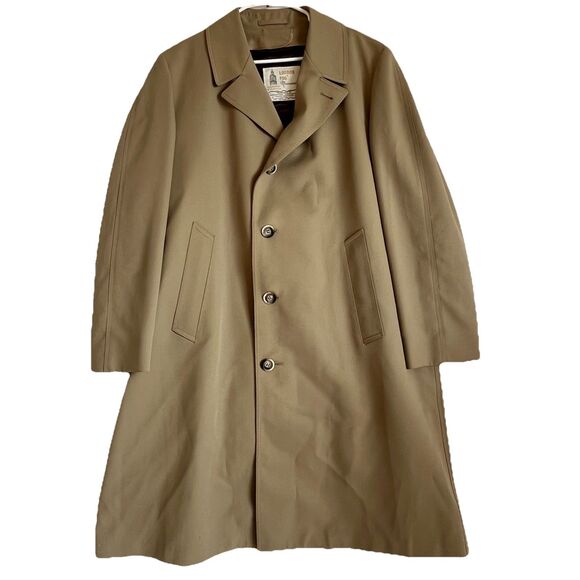 London Fog Other - Vintage LONDON FOG Maincoats Trench Coat Tan Removable  Lining Zip 42 Reg